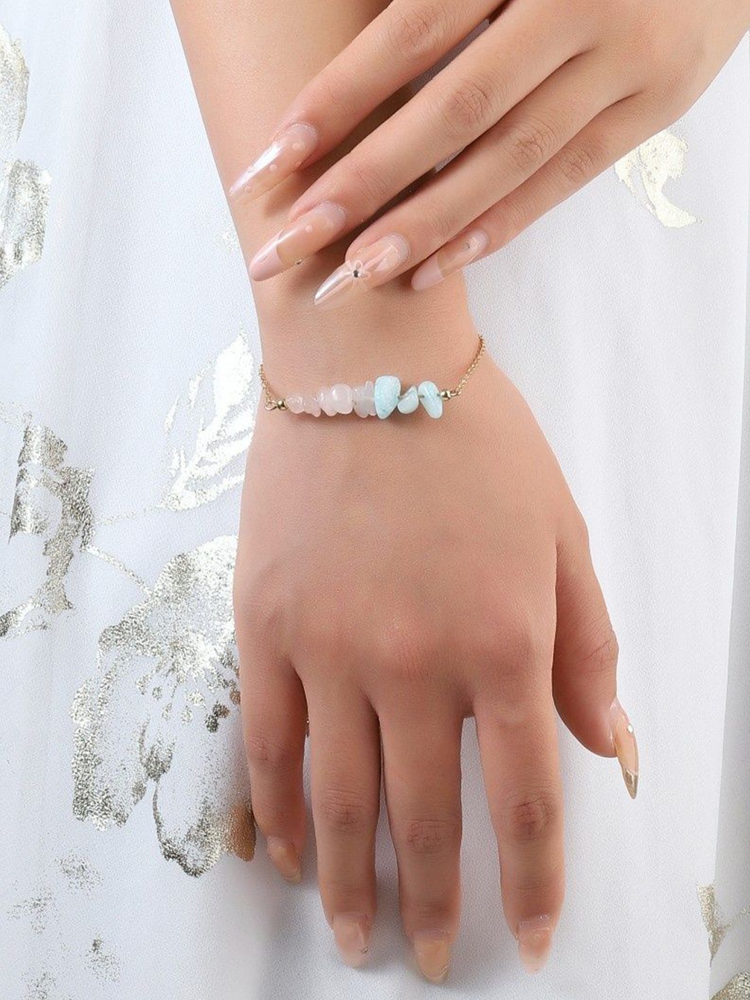 

SALTY Women Pebble Harmony Of Calm Wraparound Bracelet, Blue