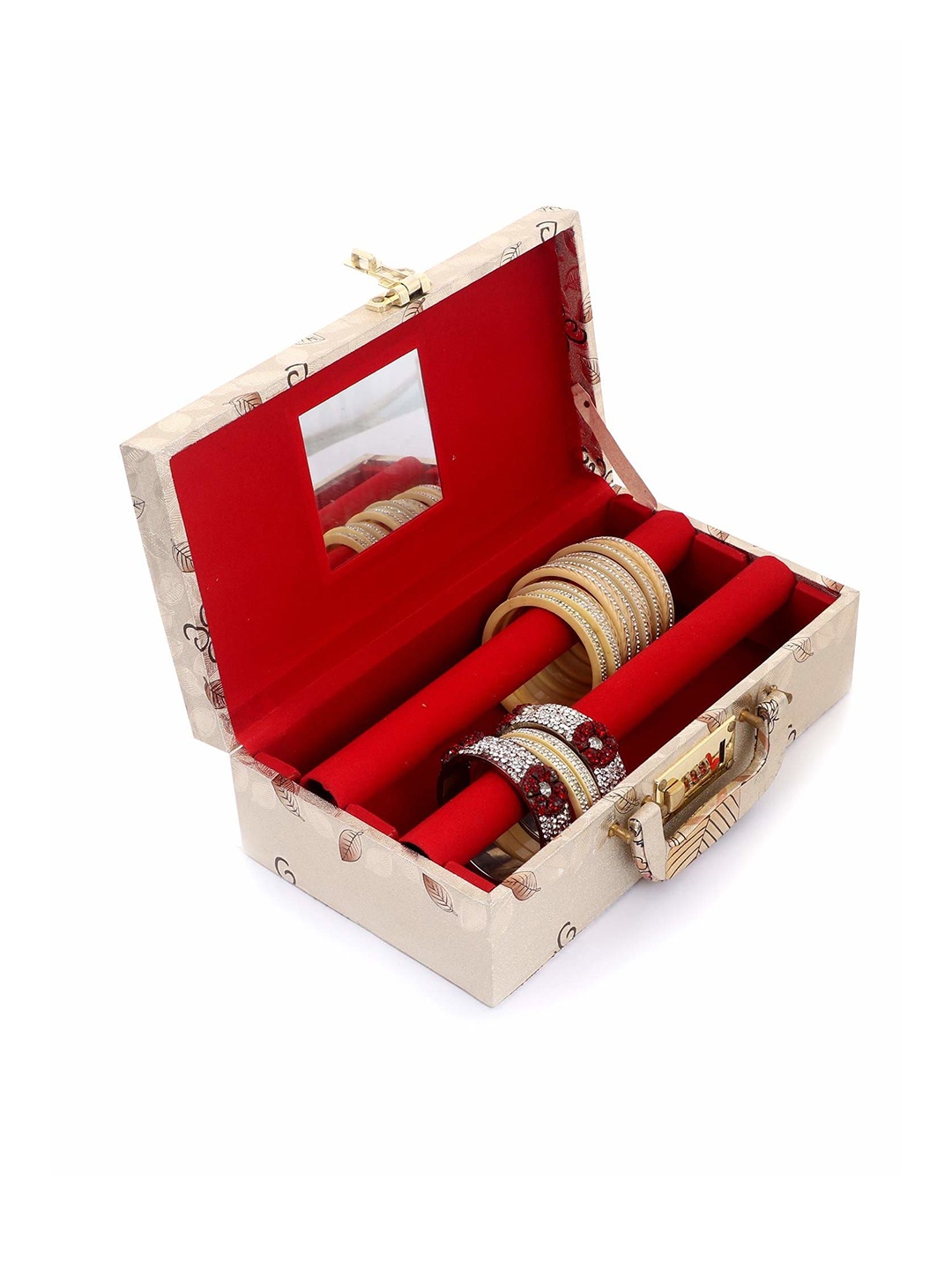 

Kuber Industries Gold-Toned Wooden Jewellery Organiser