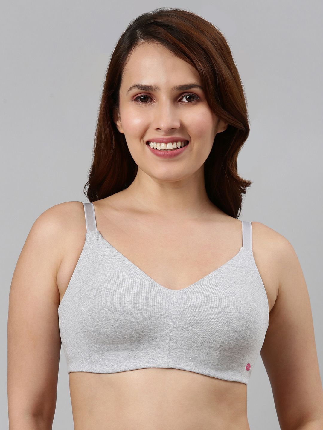 

Enamor Non Padded Wirefree High Coverage Sectioned Lift & Support Nursing Bra Mt02, Grey