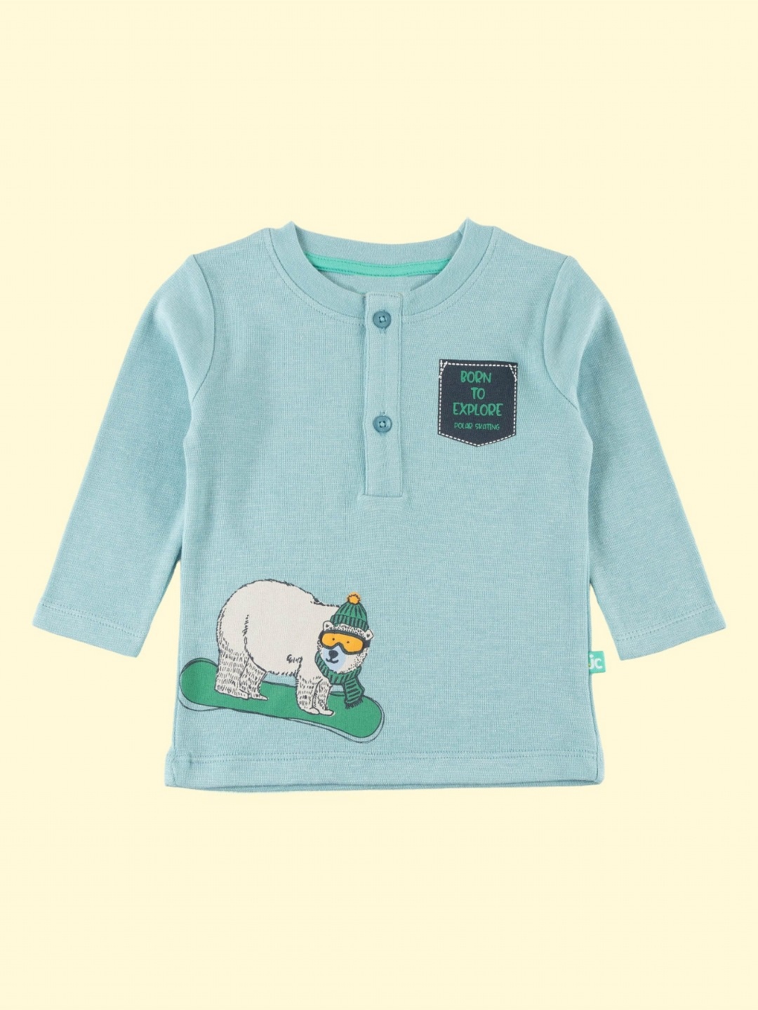 

BAESD Boys Henley Neck Pockets T-shirt, Blue
