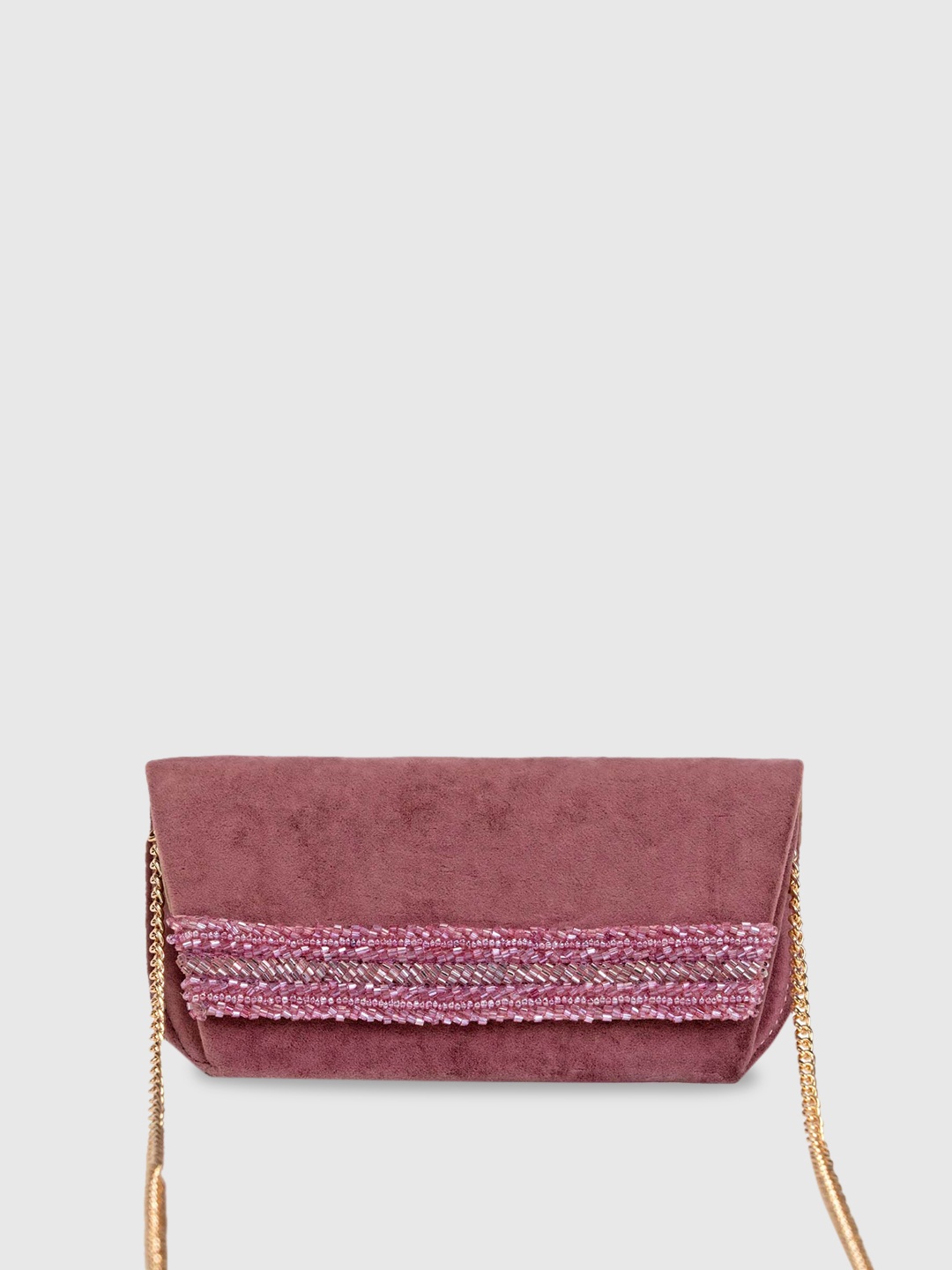 

D'oro Embellished Structured Party Sling Bag, Pink