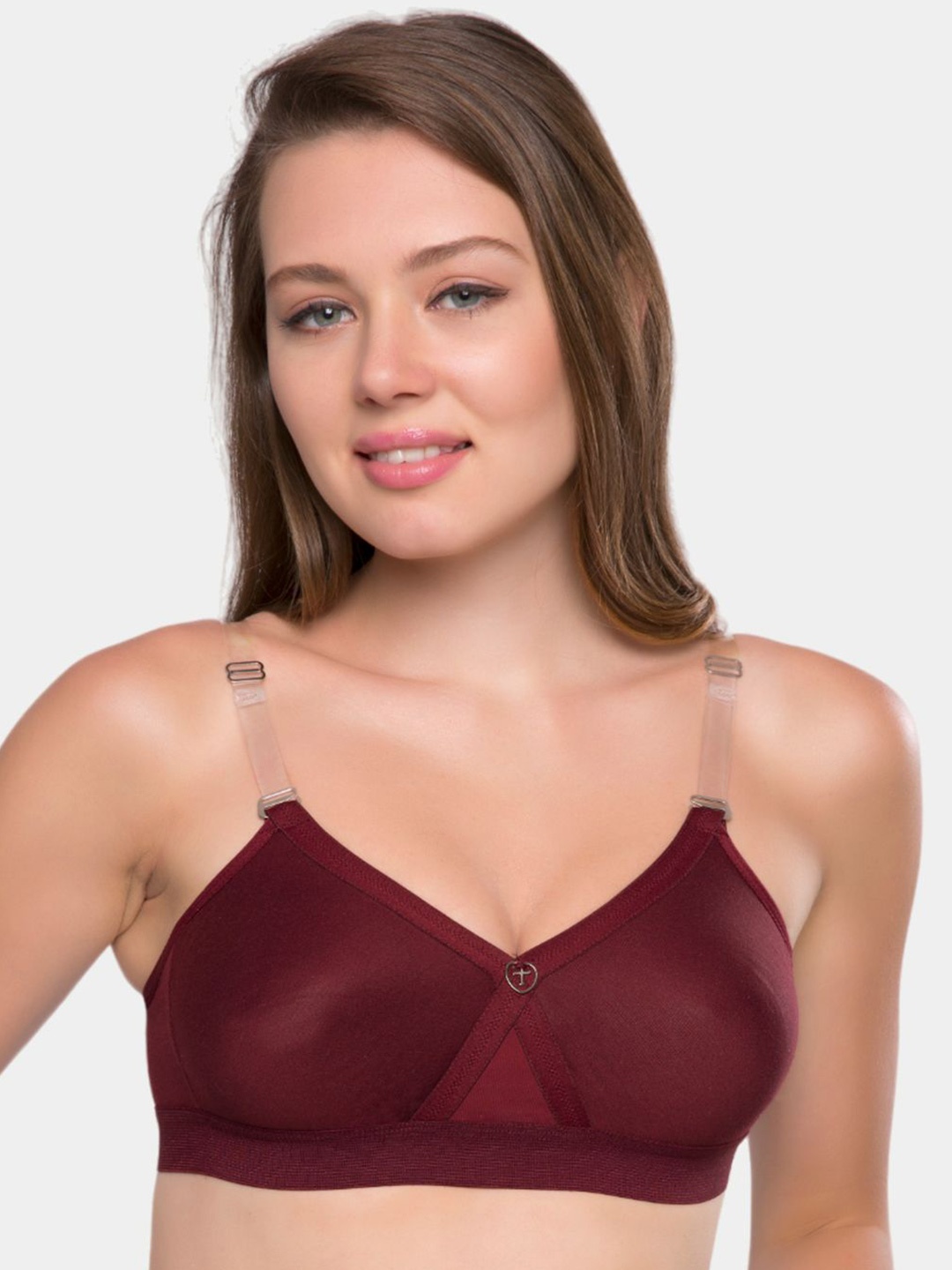 

Trylo ALPA Strapless Hosiery Cotton Non-Padded Non-Wired Seamless Molded T-Shirt Bra, Maroon