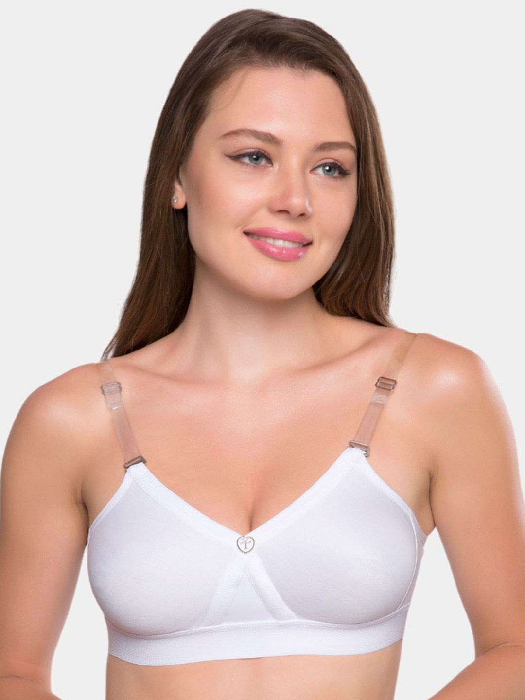 

Trylo ALPA Strapless Hosiery Cotton Non-Padded Non-Wired Seamless Molded T-Shirt Bra, White