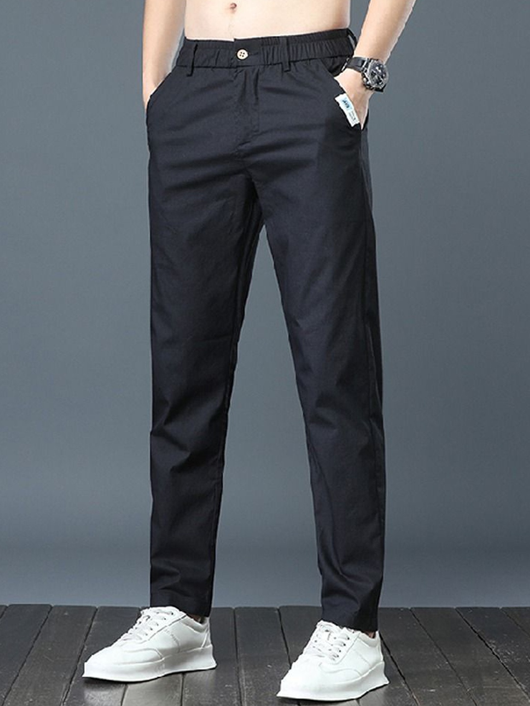 

StyleCast Men Slim Fit Trousers, Black