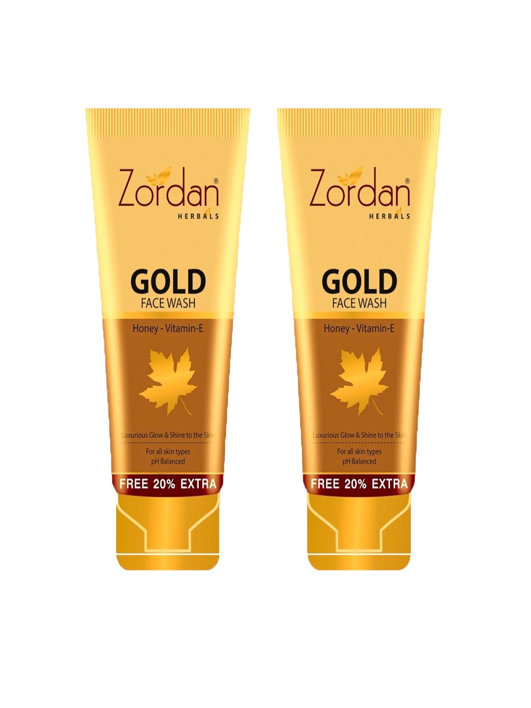 

ZORDAN Set Of 2 Herbals Gold Brightening Glow & Radiance Face Wash - 120 ml each