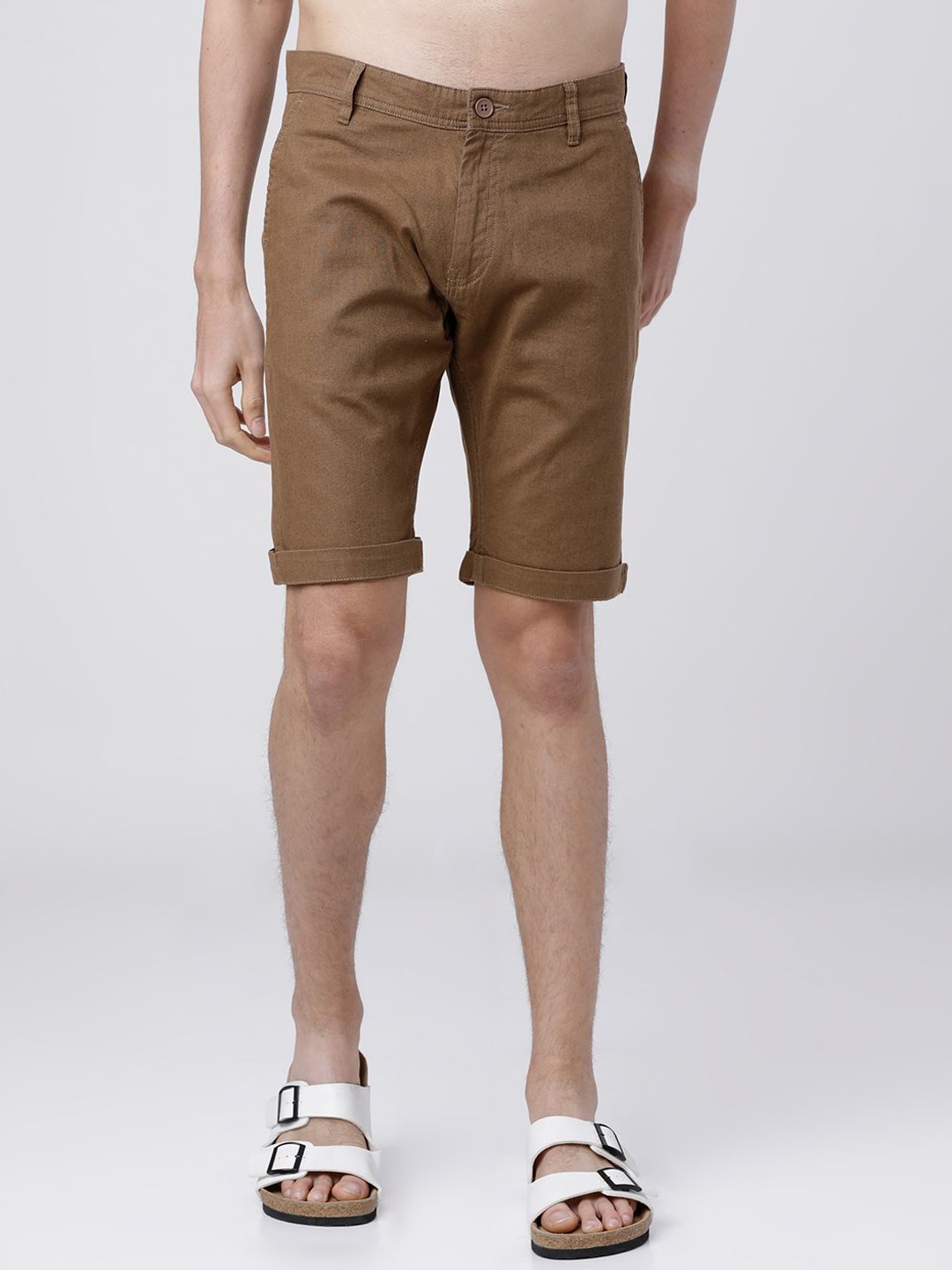 

HIGHLANDER Solid Men Slim Fit Shorts, Brown