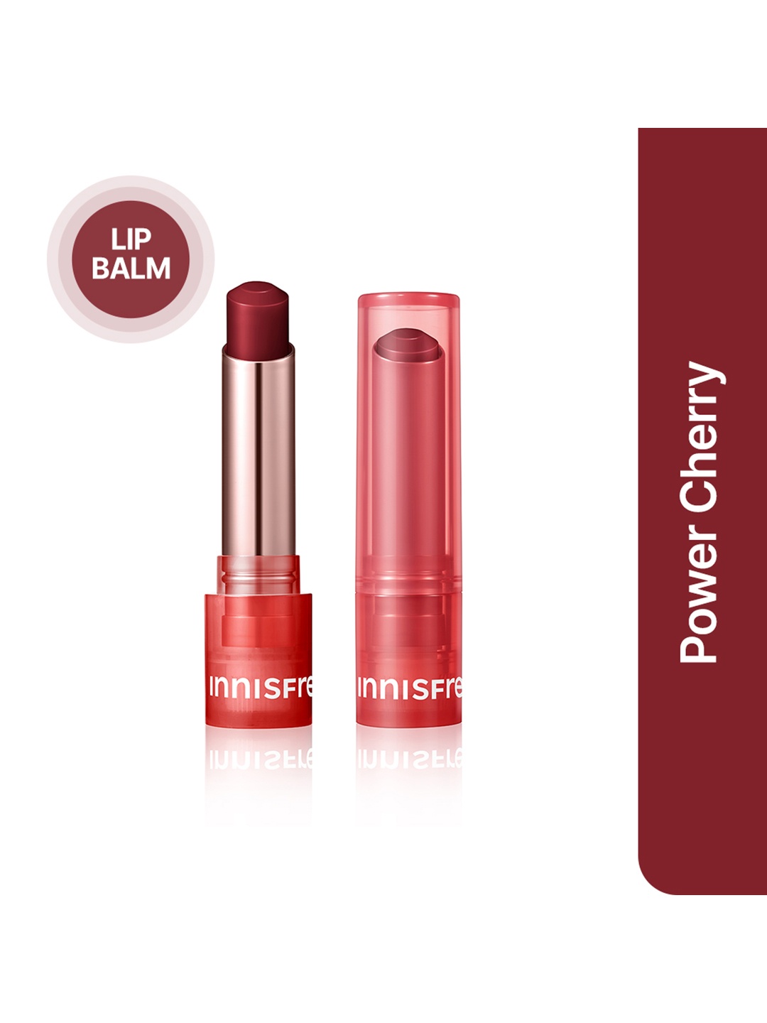 

Innisfree Dewy Tint Lip Balm with Jeju Camelia Seed Oil & Hyaluronic Acid - Power Cherry, Maroon