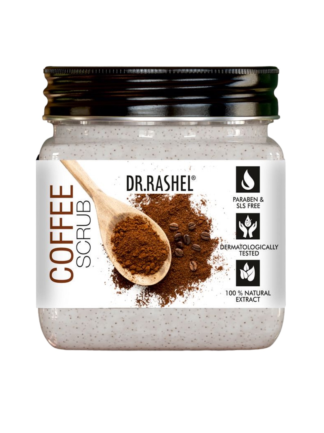 

DR.RASHEL Coffee Face & Body Scrub For Deep Exfoliation - 380ml, Coffee brown