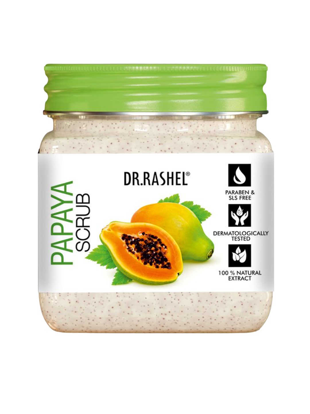 

DR.RASHEL Papaya Face & Body Scrub For Deep Exfoliation - 380ml, White