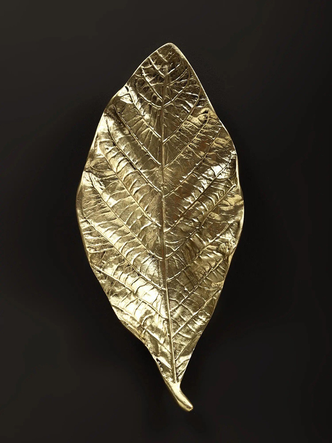 

Exotic India Brass Mango Leaf Wall Decor, Gold