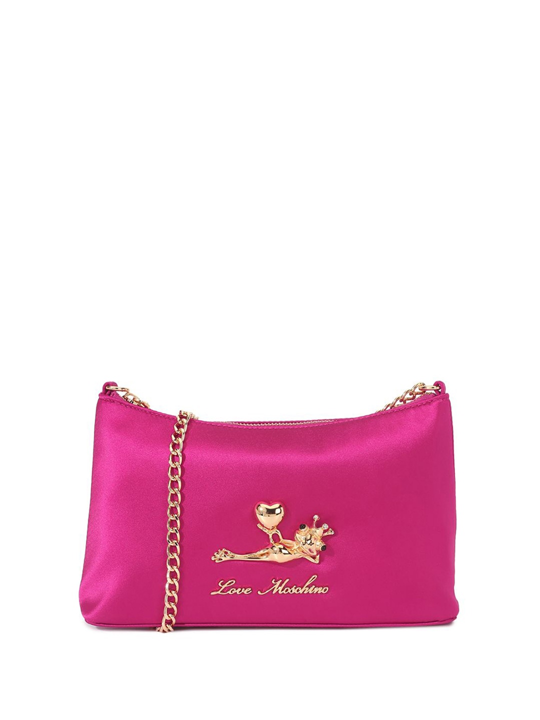 

LOVE MOSCHINO PU Structured Sling Bag, Na