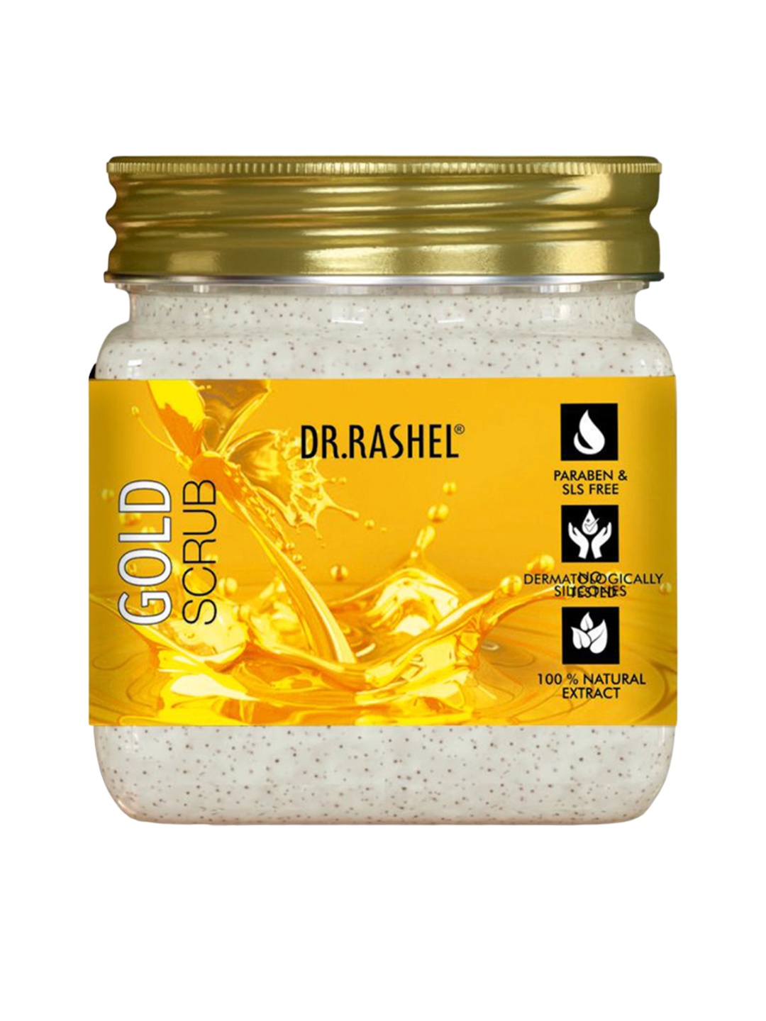 

DR.RASHEL Gold Face & Body Scrub for Deep Exfoliation with Walnut Granules - 380 ml