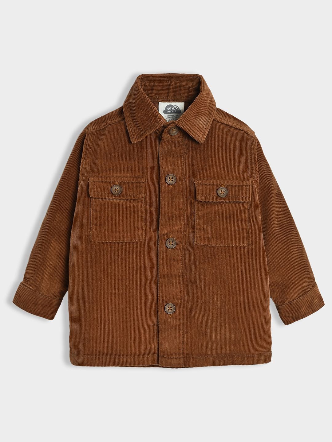 

MiArcus Boys Solid With Pockets Casual Shirt, Brown