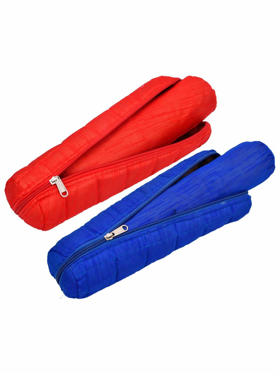 

Kuber Industries Red & Blue 2 Pcs Cotton Watch Organizer Pouch With Roll