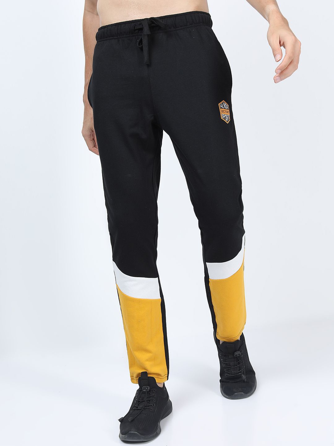 

HIGHLANDER Colourblocked Slim Fit Track Pants HLZ4000216-C-BLACK