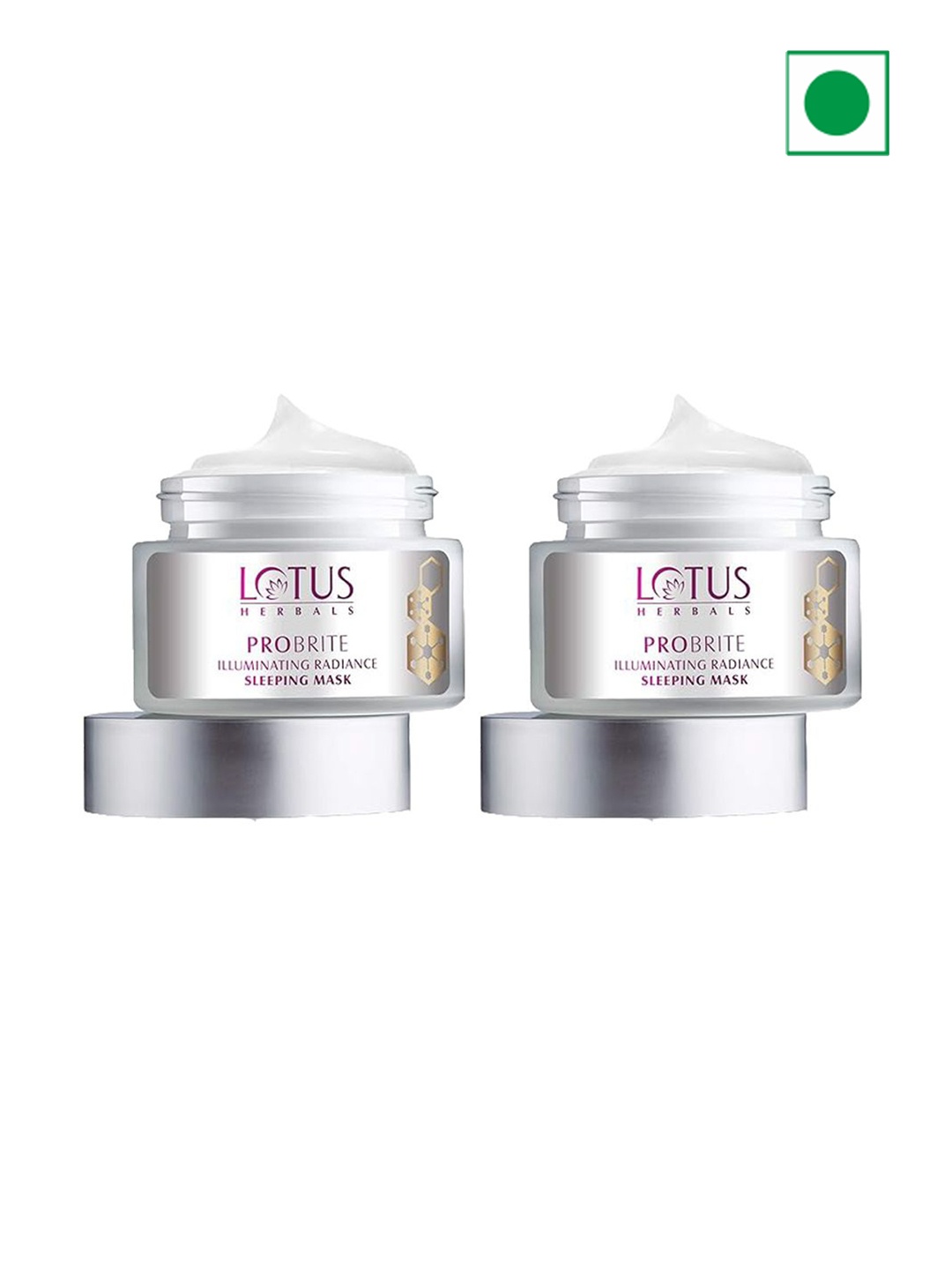 

Lotus Herbals Set Of 2 Probrite Illuminating Radiance Sleeping Mask - 50g Each, White