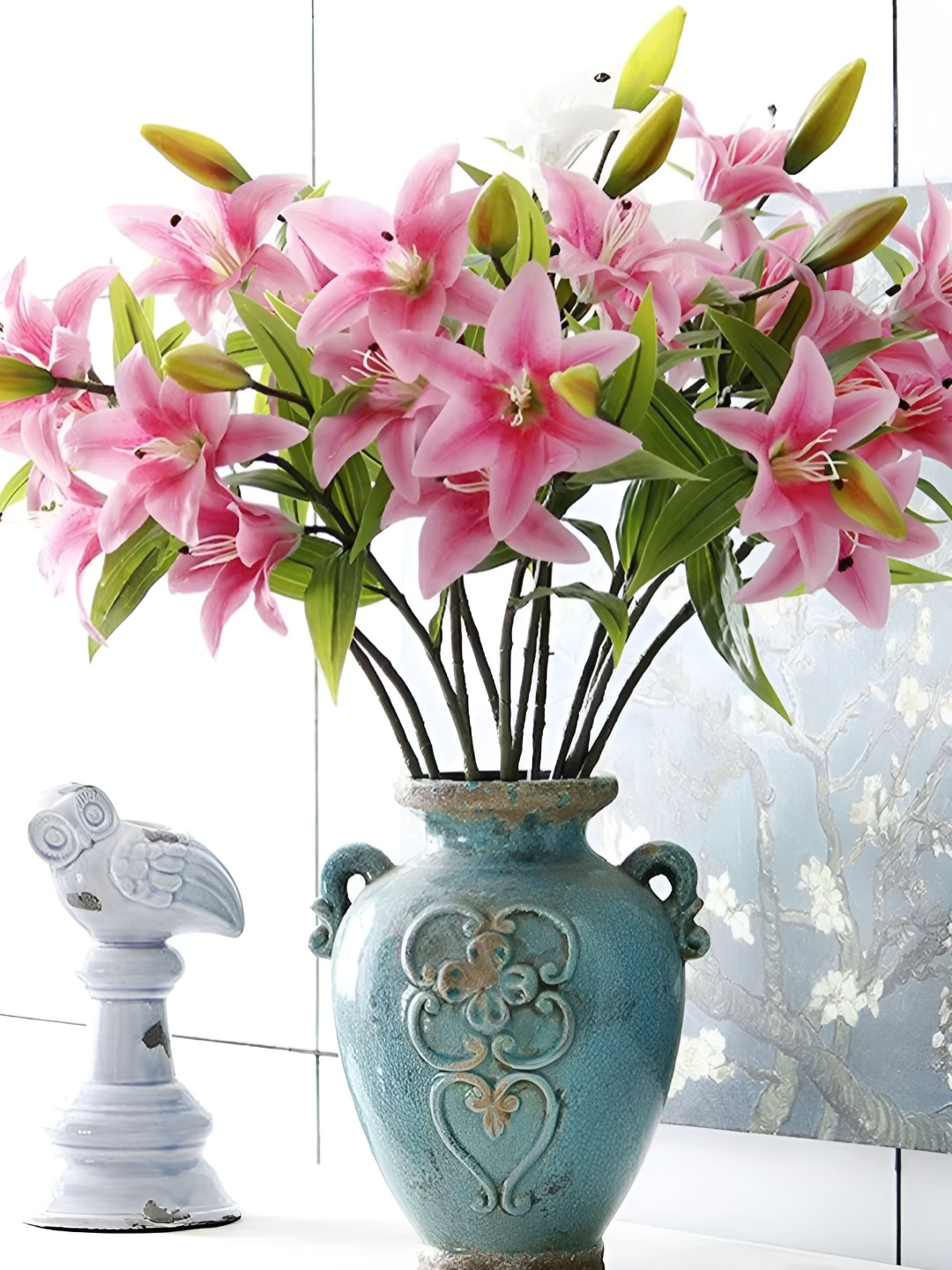 

Art Street Pink 2 Pieces Lily Artificial Flower