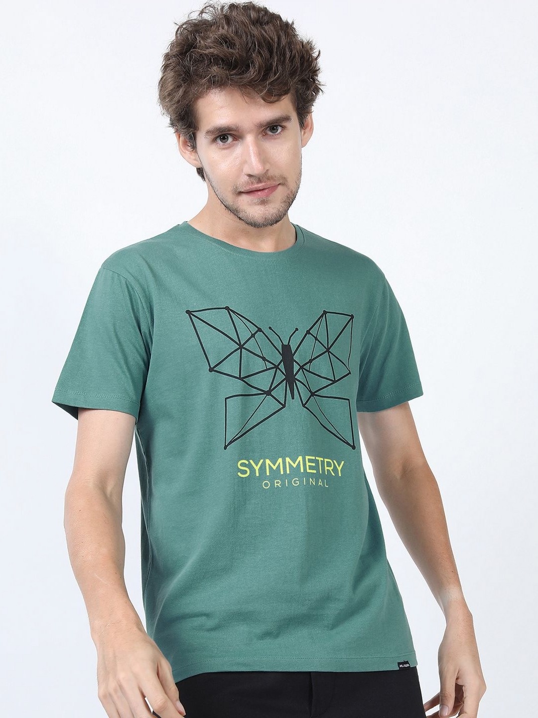 

HIGHLANDER Men Printed Slim Fit T-shirt, Teal