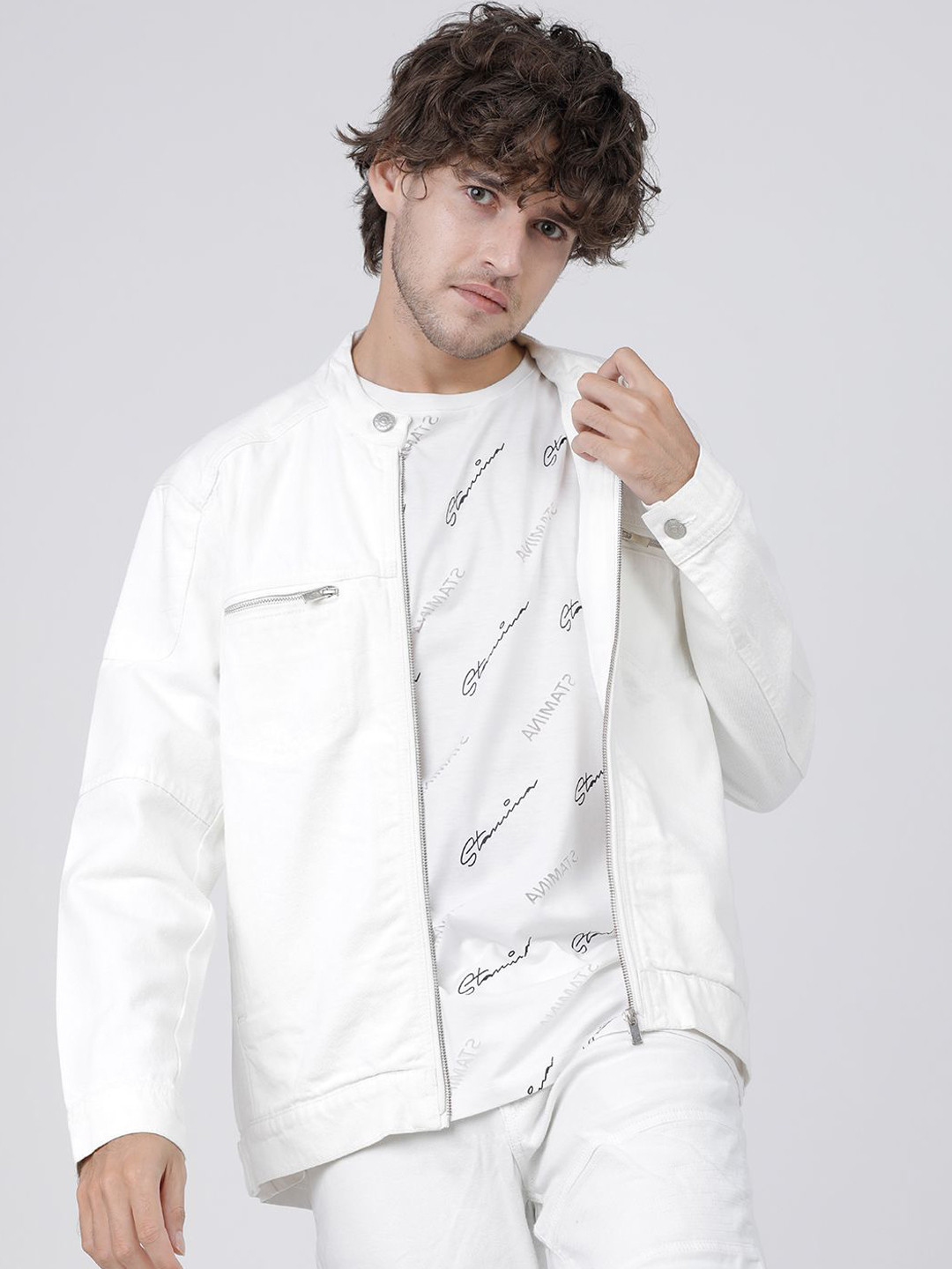 

HIGHLANDER Men Camouflage Tailored Jacket, White