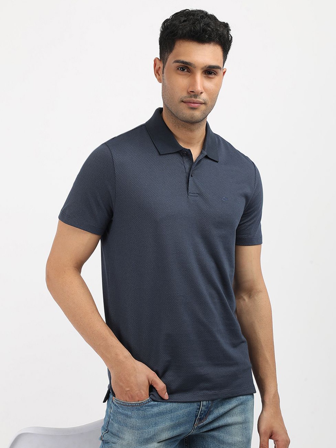 

Calvin Klein Jeans Men Polo Collar Pockets T-shirt, Blue