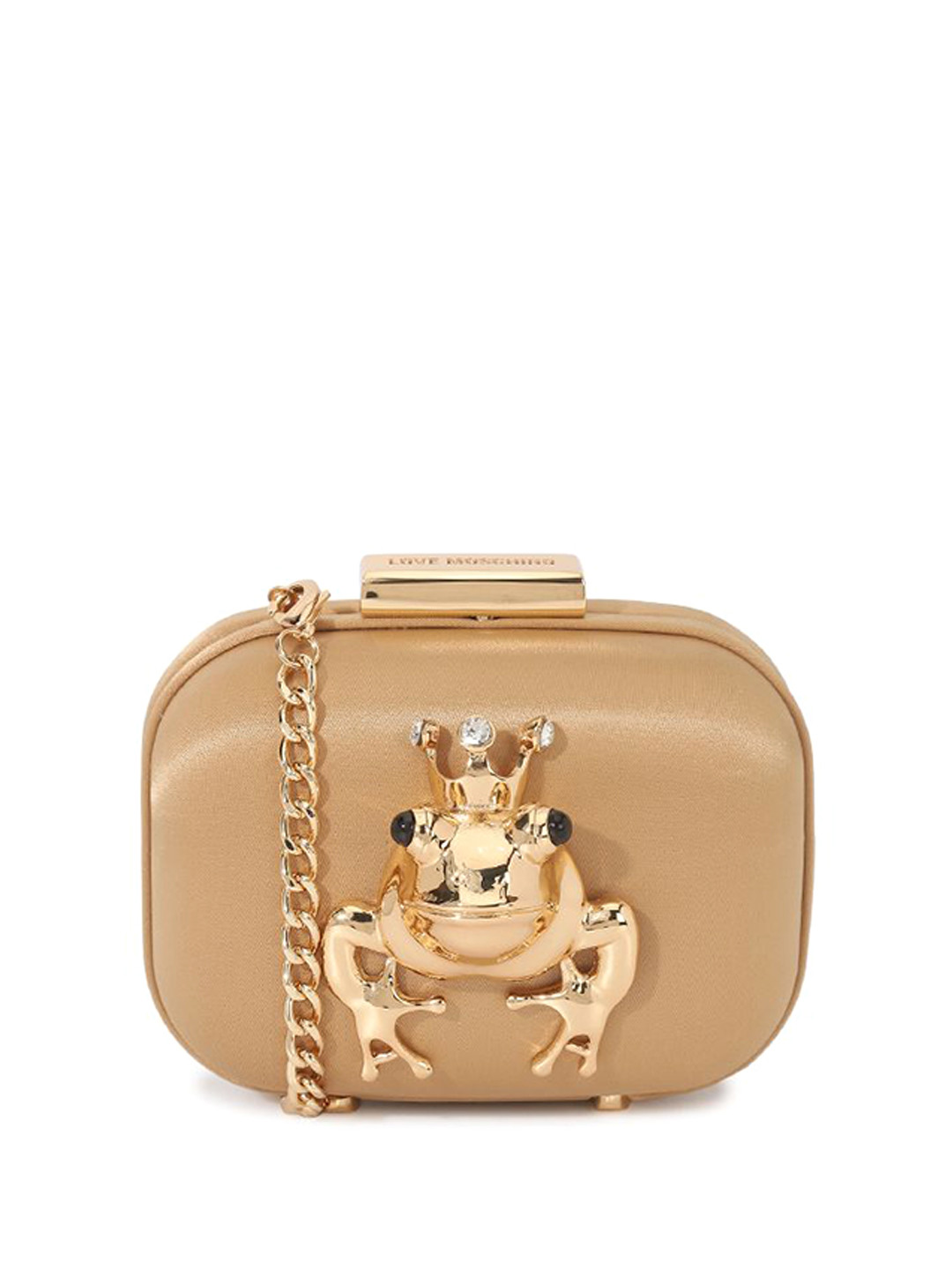 

LOVE MOSCHINO PU Structured Sling Bag, Beige