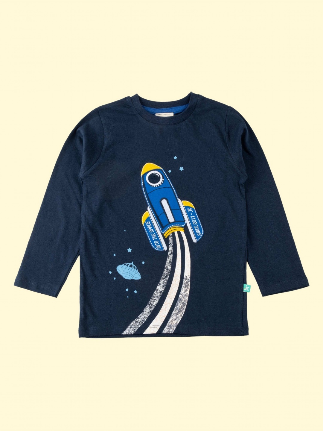 

BAESD Boys Printed Applique T-shirt, Navy blue