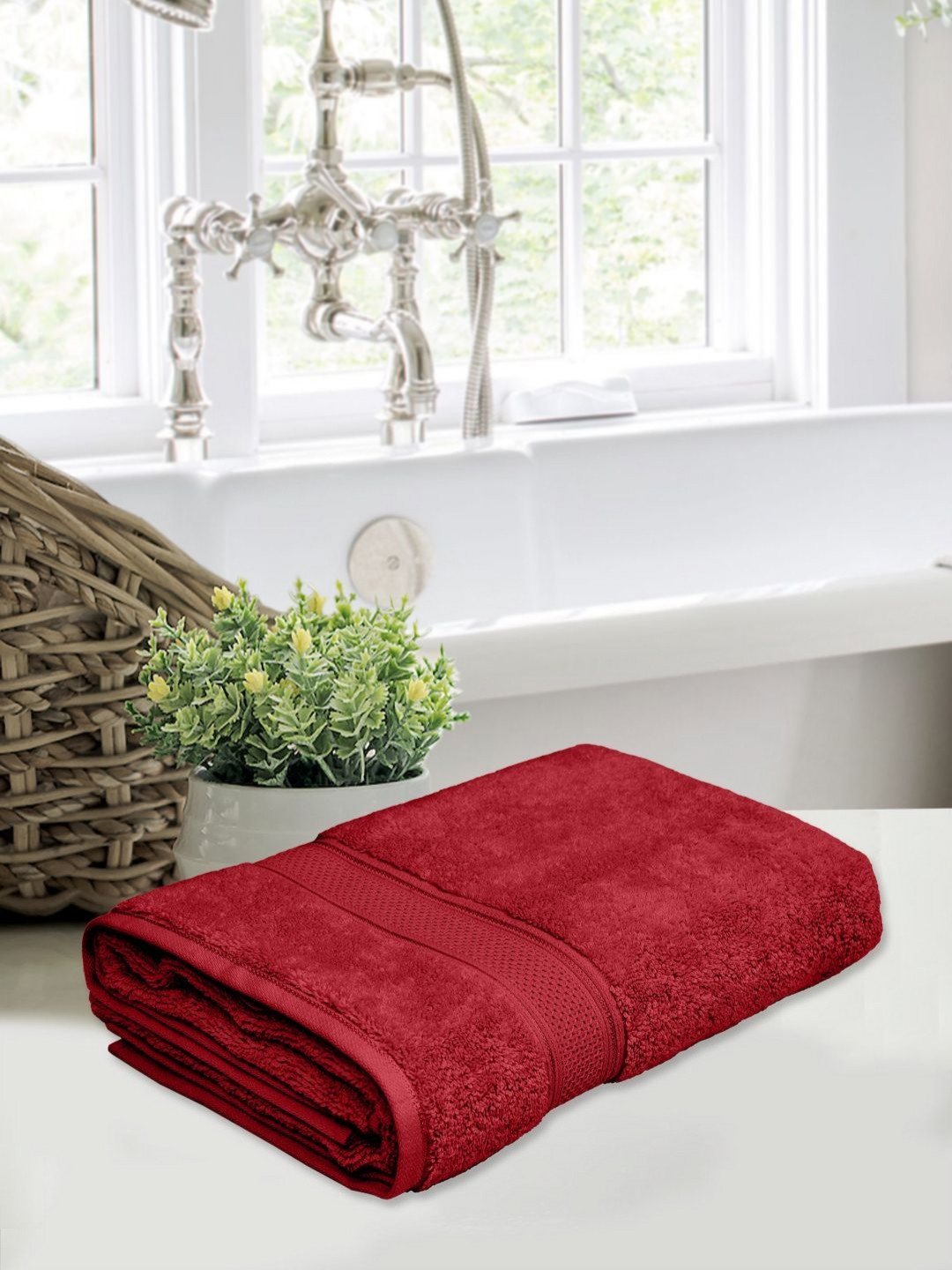 

Home Fresh Red 1 Cotton 500 GSM Bath Towel