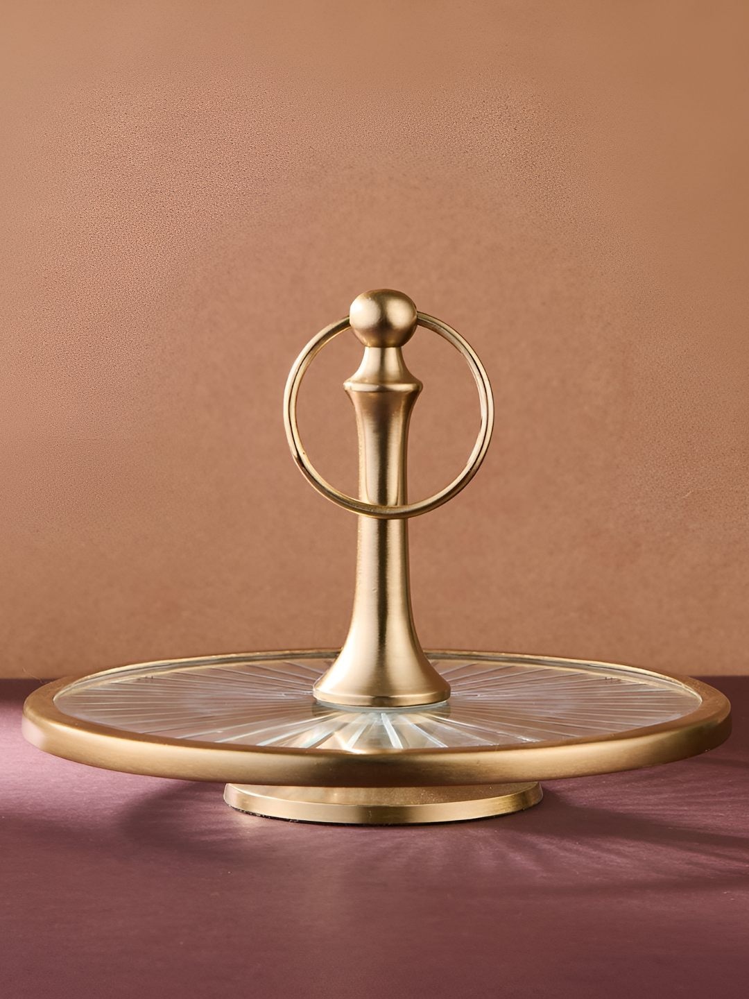 

Fabindia Brass Metal Cake Stand, Bronze