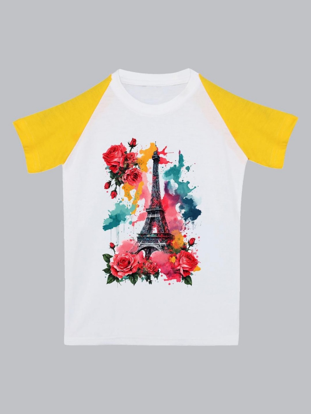 

BAESD Unisex Kids Graphic Printed Round Neck Cotton T-Shirt, White