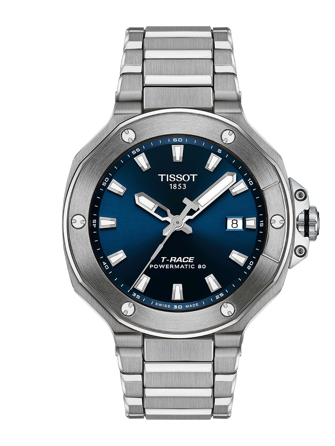 

TISSOT Men Dial & Stainless Steel Bracelet Style Straps Analogue Automatic Motion Powered Watch, Blue