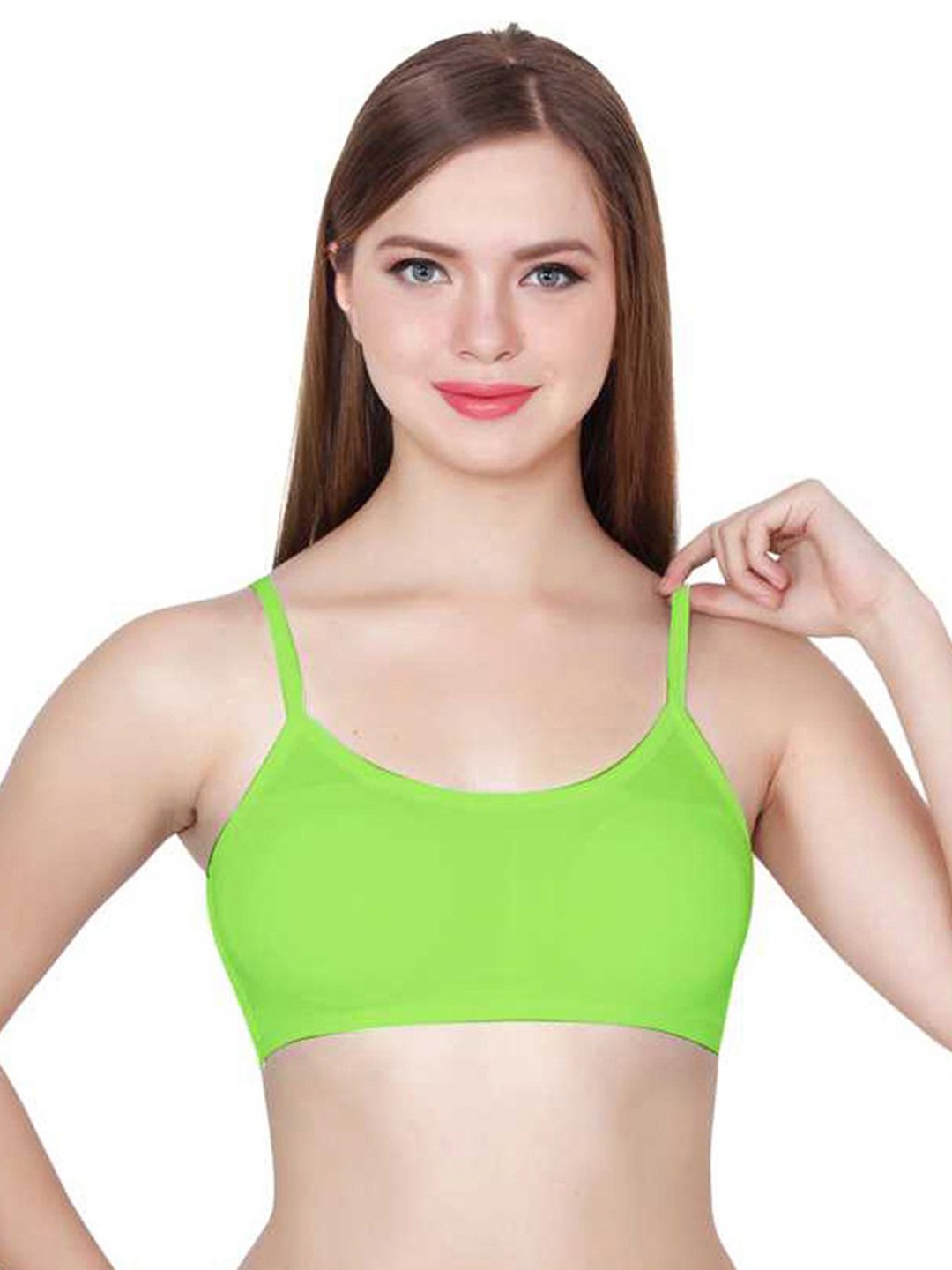 

ComfyStyle Seamless 6-Strap Bra with Removable Pads, Green