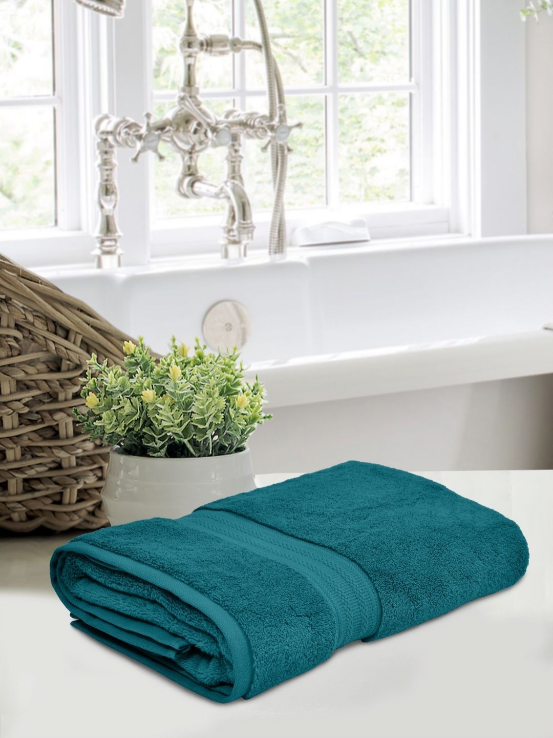 

Home Fresh Teal 1 Cotton 600 GSM Bath Towel