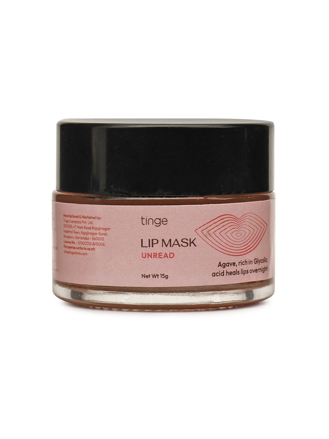 

tinge Hydrating Lip Mask with Shea & Mango Butter 15 g - Unread, Rose gold