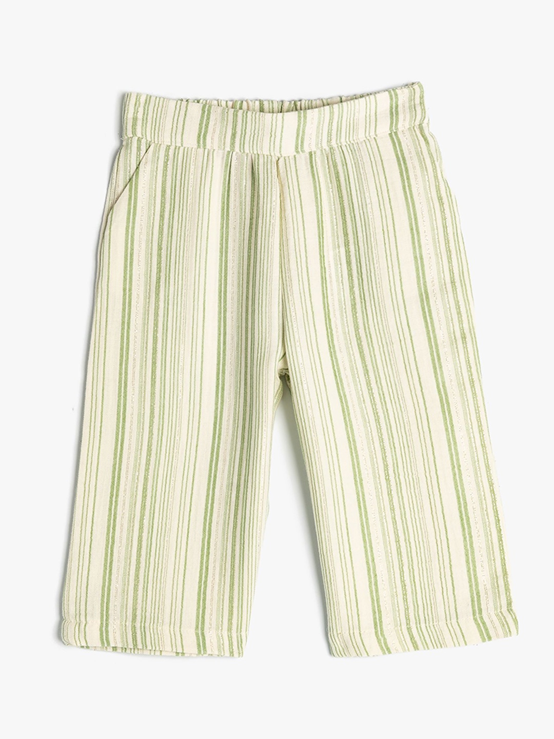 

Koton Girls Striped Trousers, Green