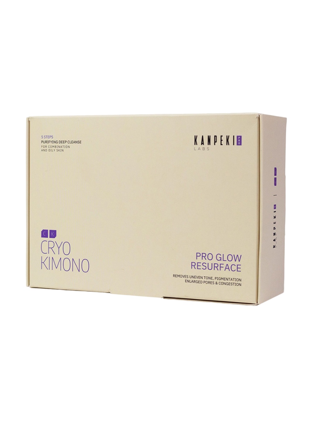 

Kanpeki Cryo Kimono Pro Glow Resurface Facial Kit With Peel Off Algae Mask, Purple