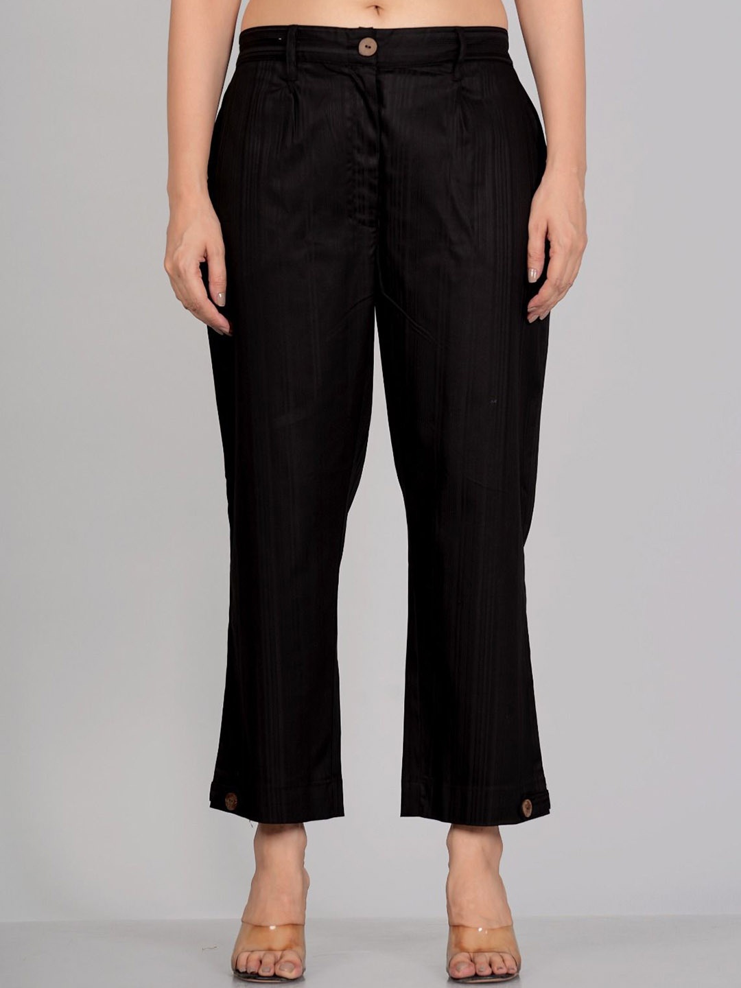 

RAJPUTANA CAMISA Mid Rise Formal Pants, Black