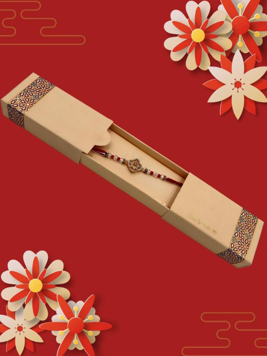 

YOUSTYLO Thread Rakhi, Red