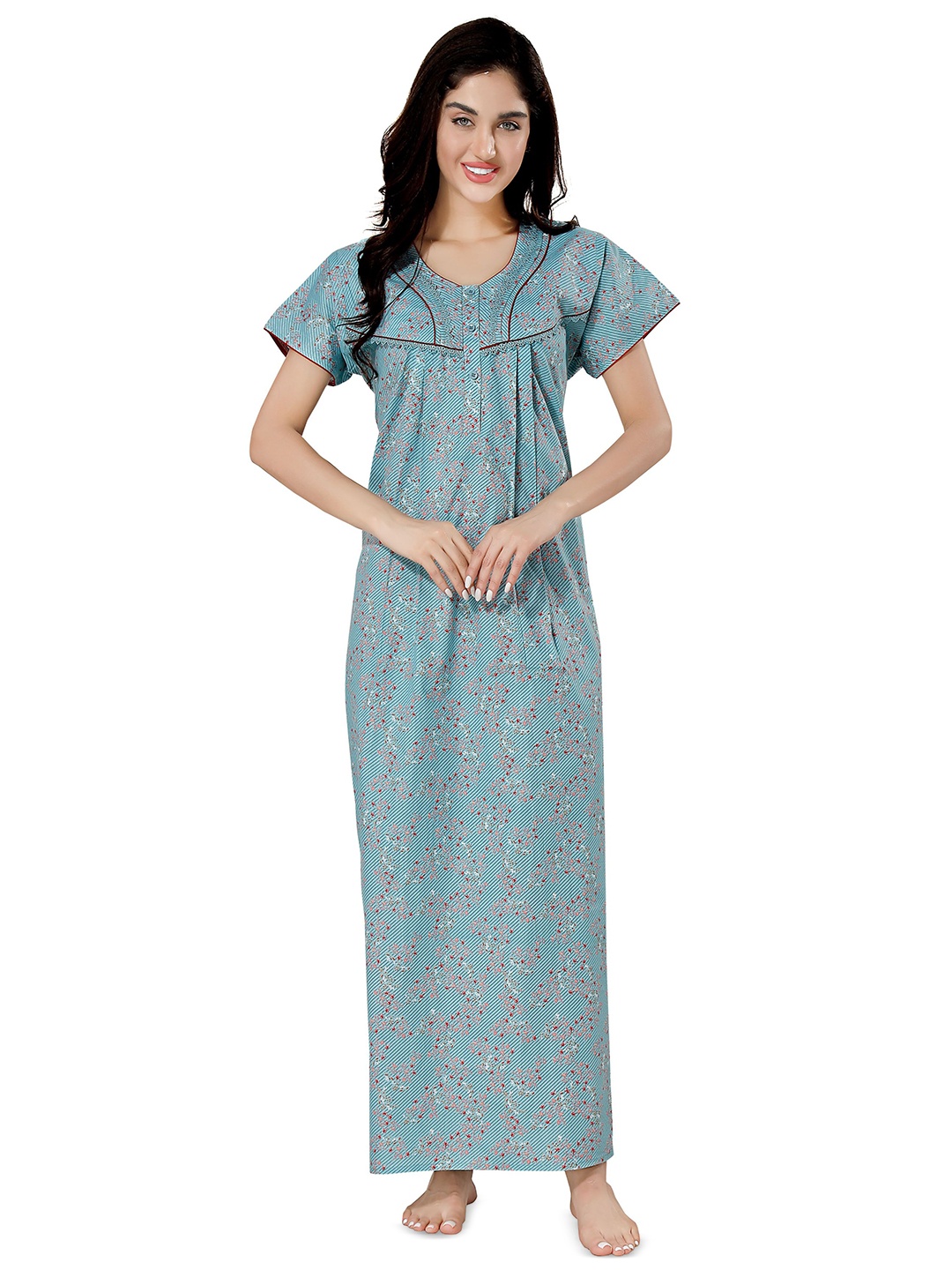 

Soulemo Printed Everyday Maxi Nightdress, Blue