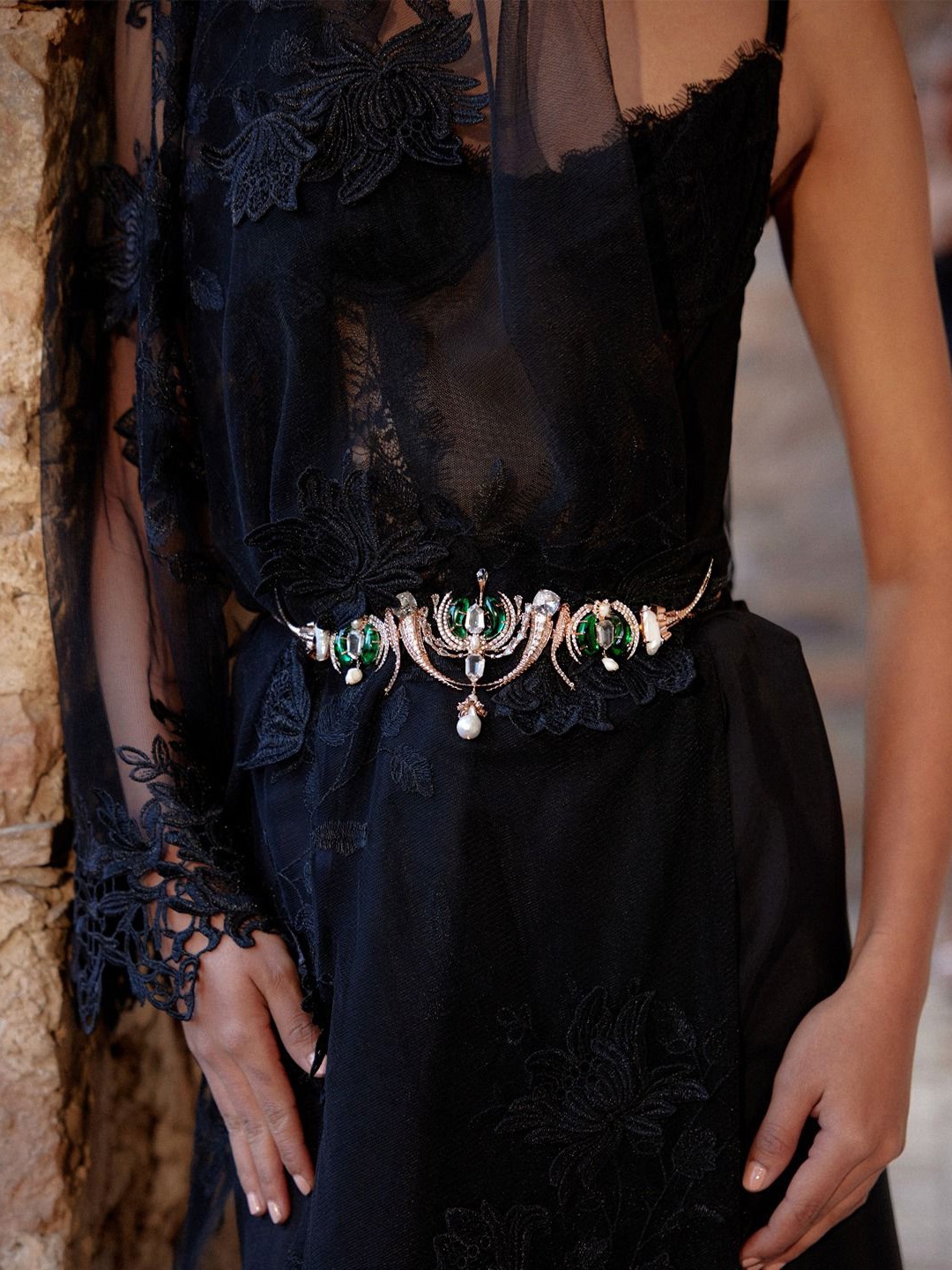

Outhouse Women Embellished Belt, Rose gold