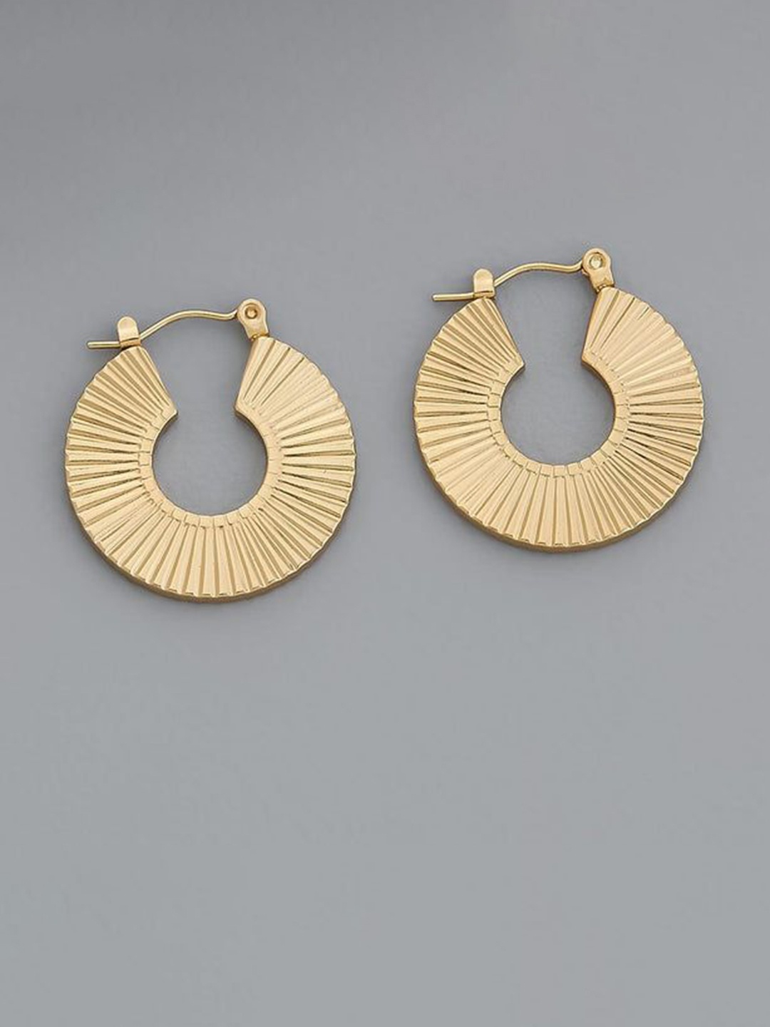 

VAGHBHATT Circular Hoop Earrings, Gold