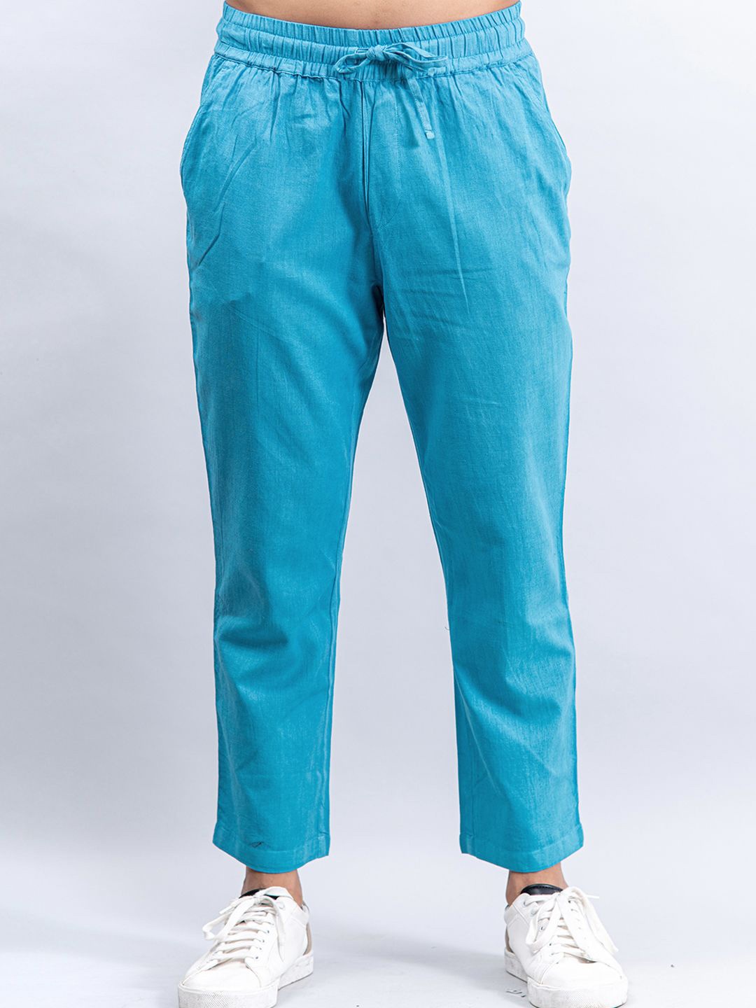 

Tistabene Men Cotton Mid Rise Track Pants, Blue