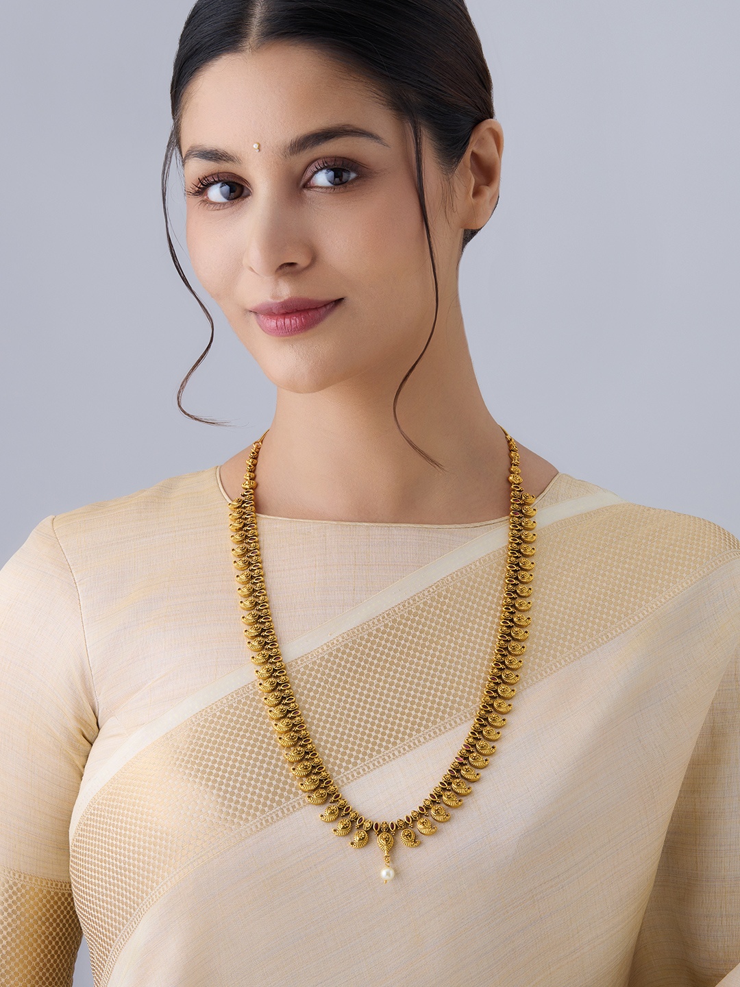 

Kushal's Fashion Jewellery Gold-Plated Antique Necklace