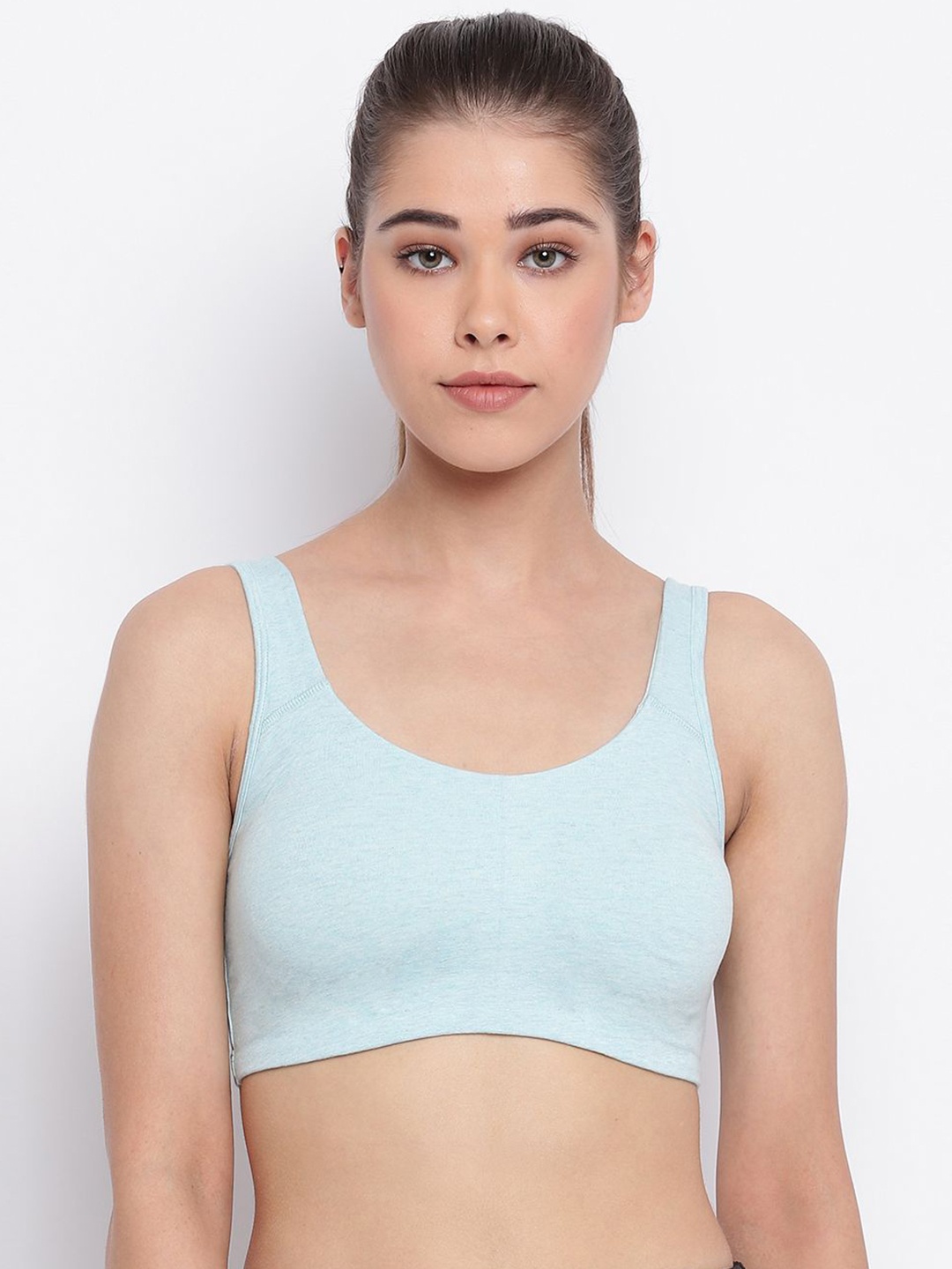 

Enamor Non-Padded Wirefree & High Coverage Low Impact Sports Bra Sb06, Blue
