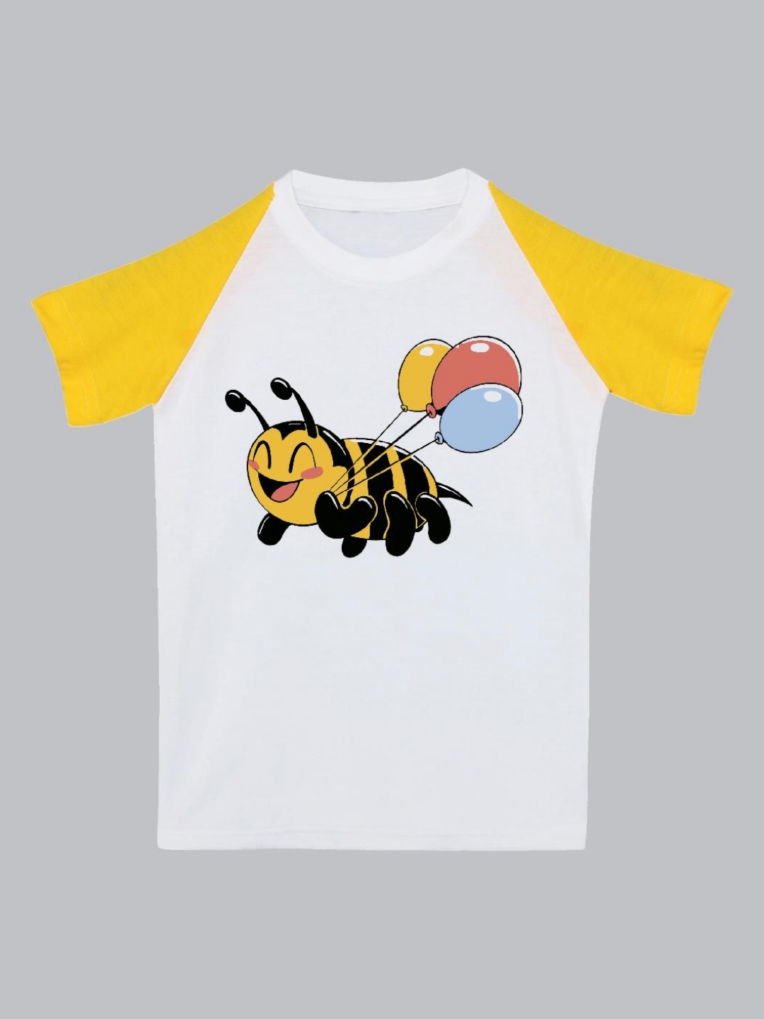 

BAESD Unisex Kids Graphic Printed Round Neck Cotton T-Shirt, White