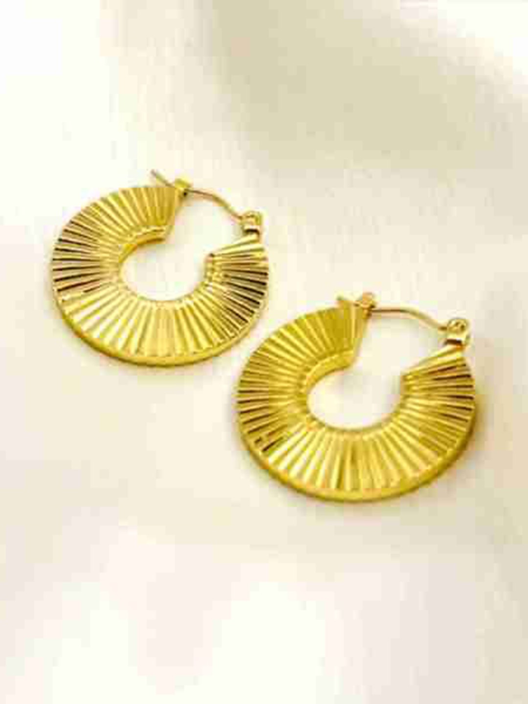 

VAGHBHATT Circular Hoop Earrings, Gold