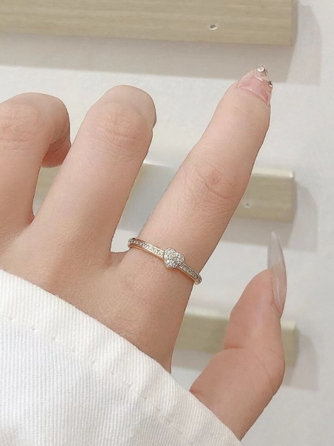

SALTY Gold Plated Stone Studded Adjustable Finger Ring