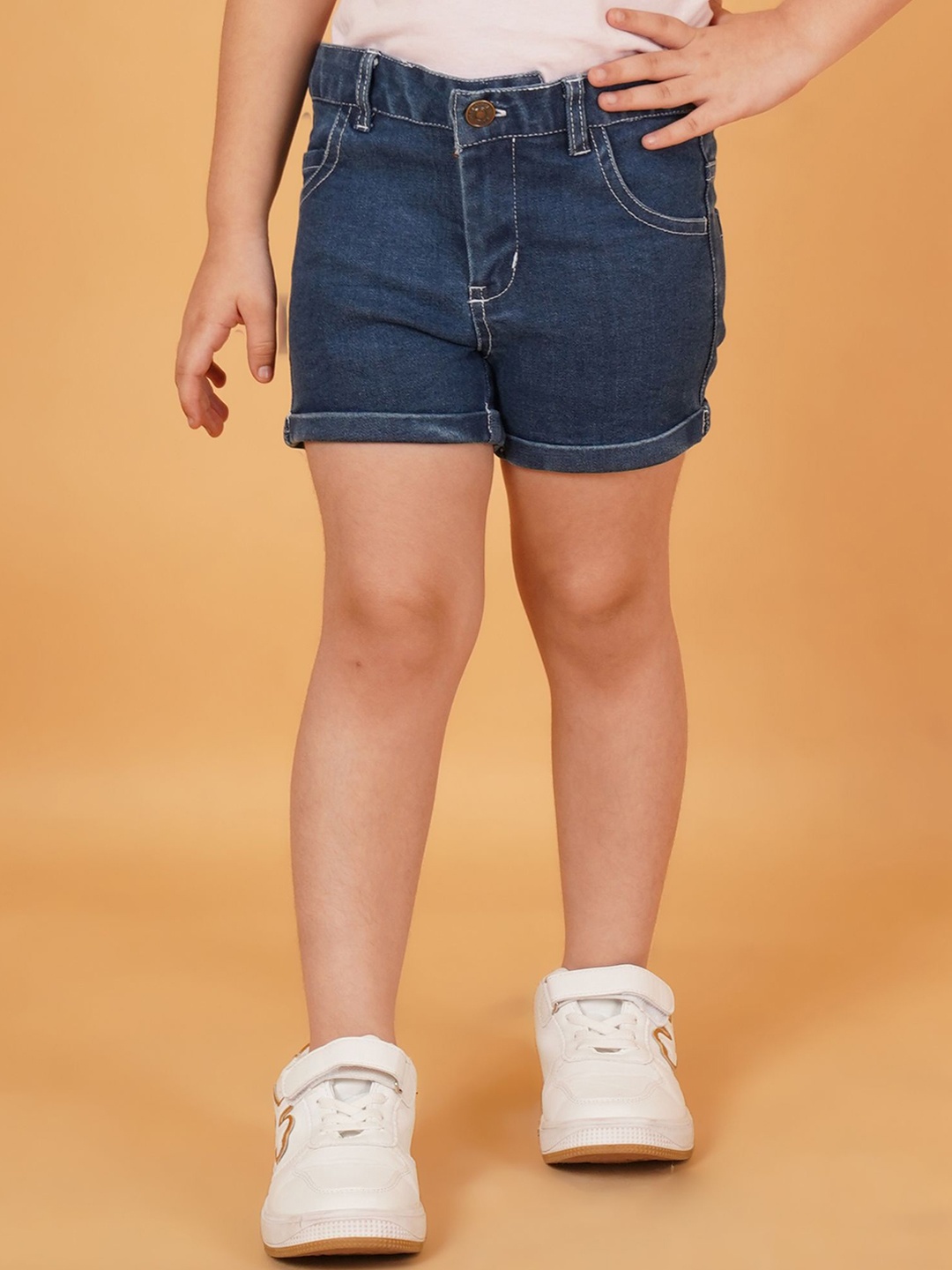 

Creative Kids Girls Denim Denim Shorts, Navy blue