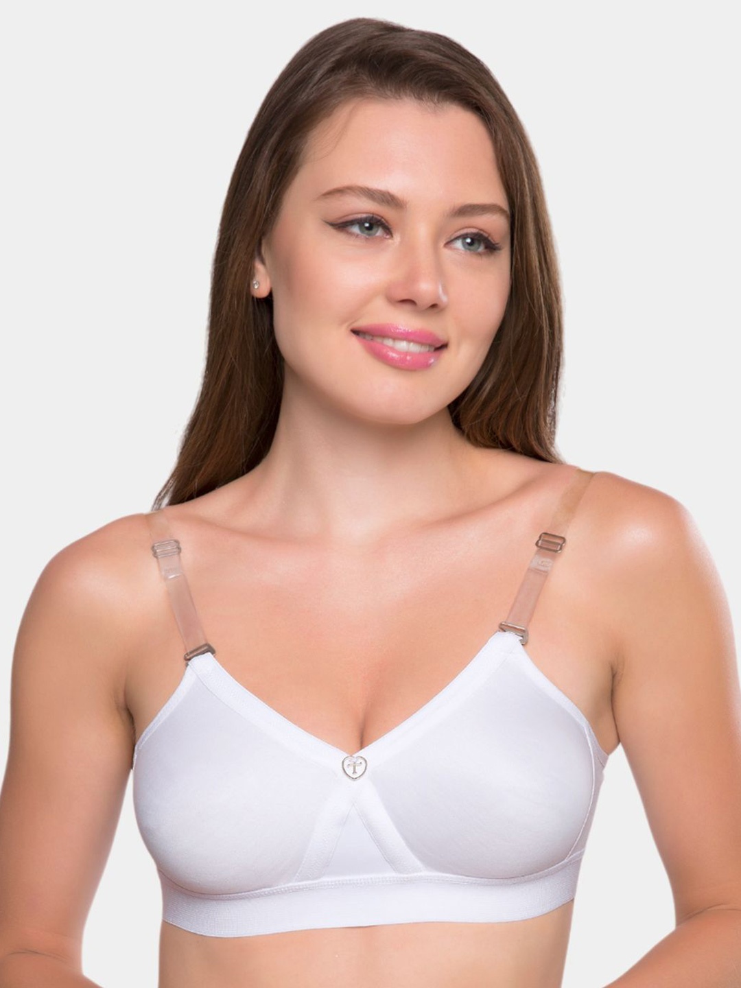 

Trylo ALPA Strapless Hosiery Cotton Non-Padded Non-Wired Seamless Molded T-Shirt Bra, White