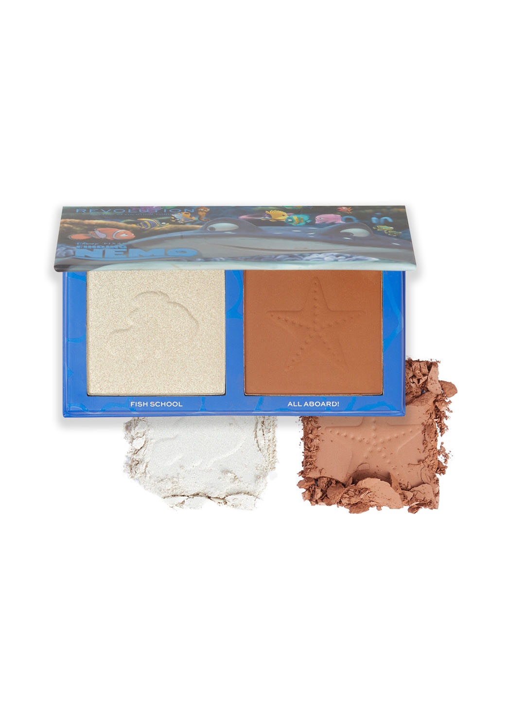 

Makeup Revolution London x Disney Pixars Finding Nemo Bronzer & Highlighter Palette - 9g, Brown