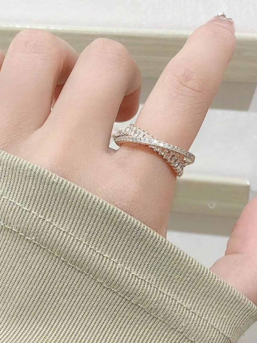 

SALTY Gold-Plated Stone Studded Finger Ring